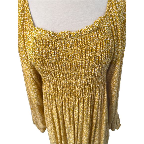 LTX Sportswear 3XL Smocked Corn Dress Ruffled Bottom Long Puff Sleeve Ruching - Picture 5 of 8